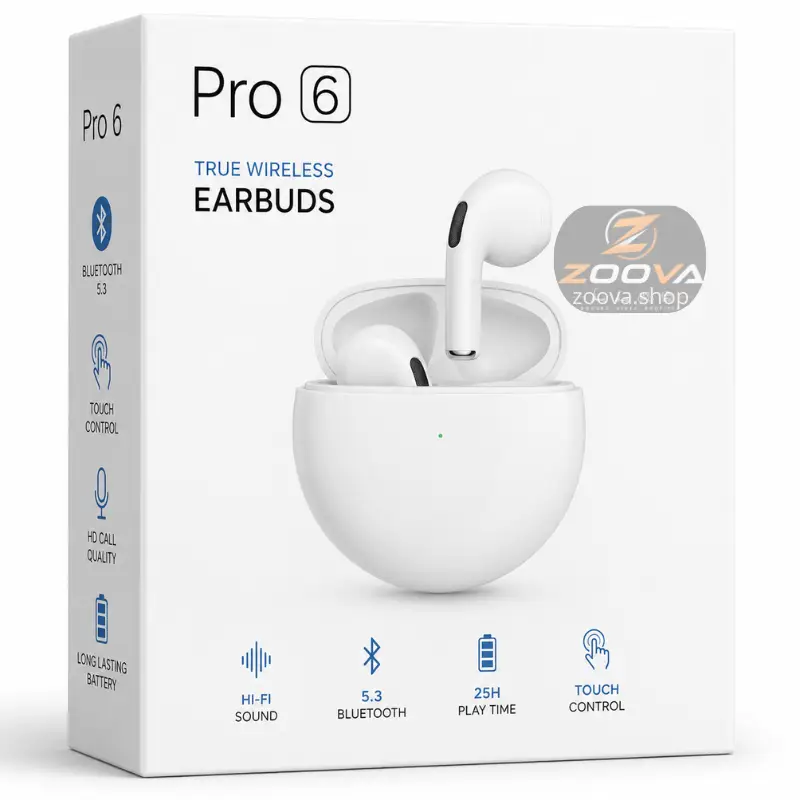 سماعات Pro 6 لاسلكية بتقنية Bluetooth
