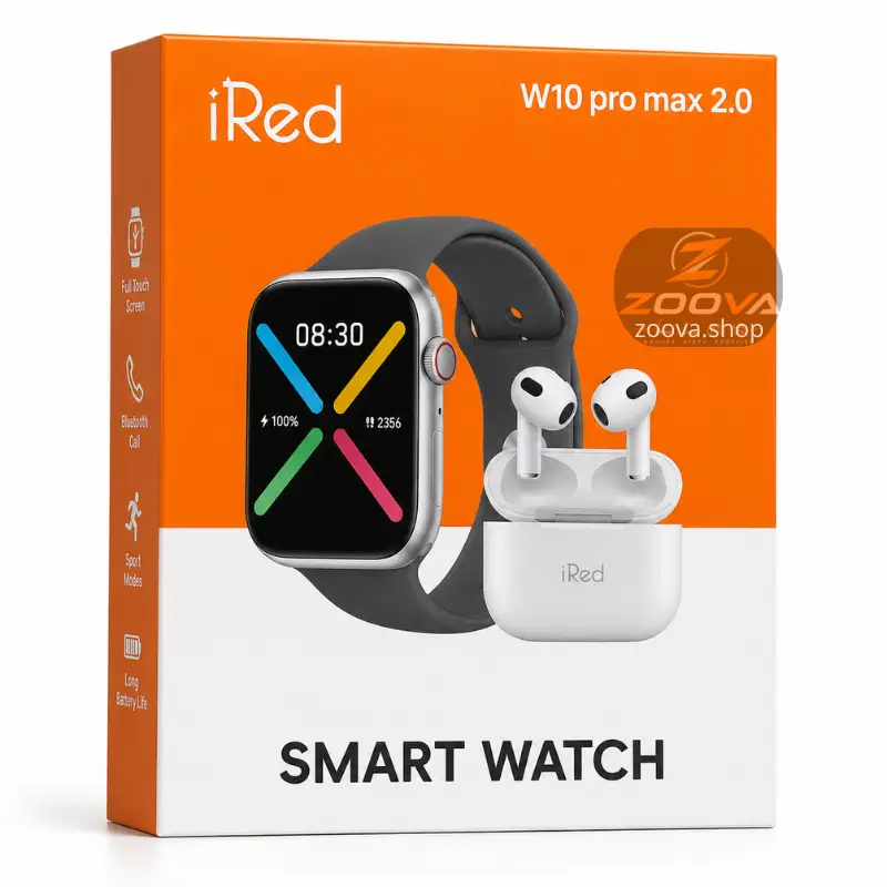طقم ساعة ذكية + سماعات لاسلكية W10 Pro Max